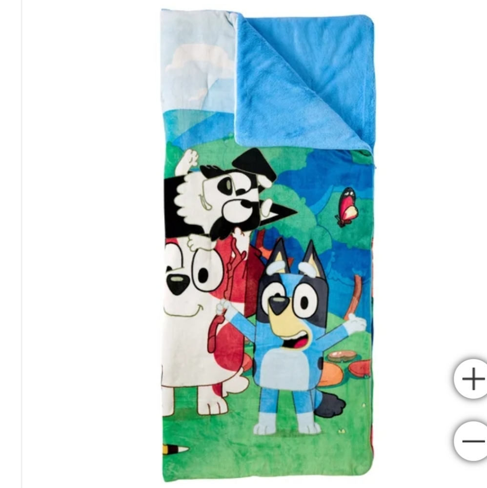Faux fur Bluey youth Slumber Bag blanket, new